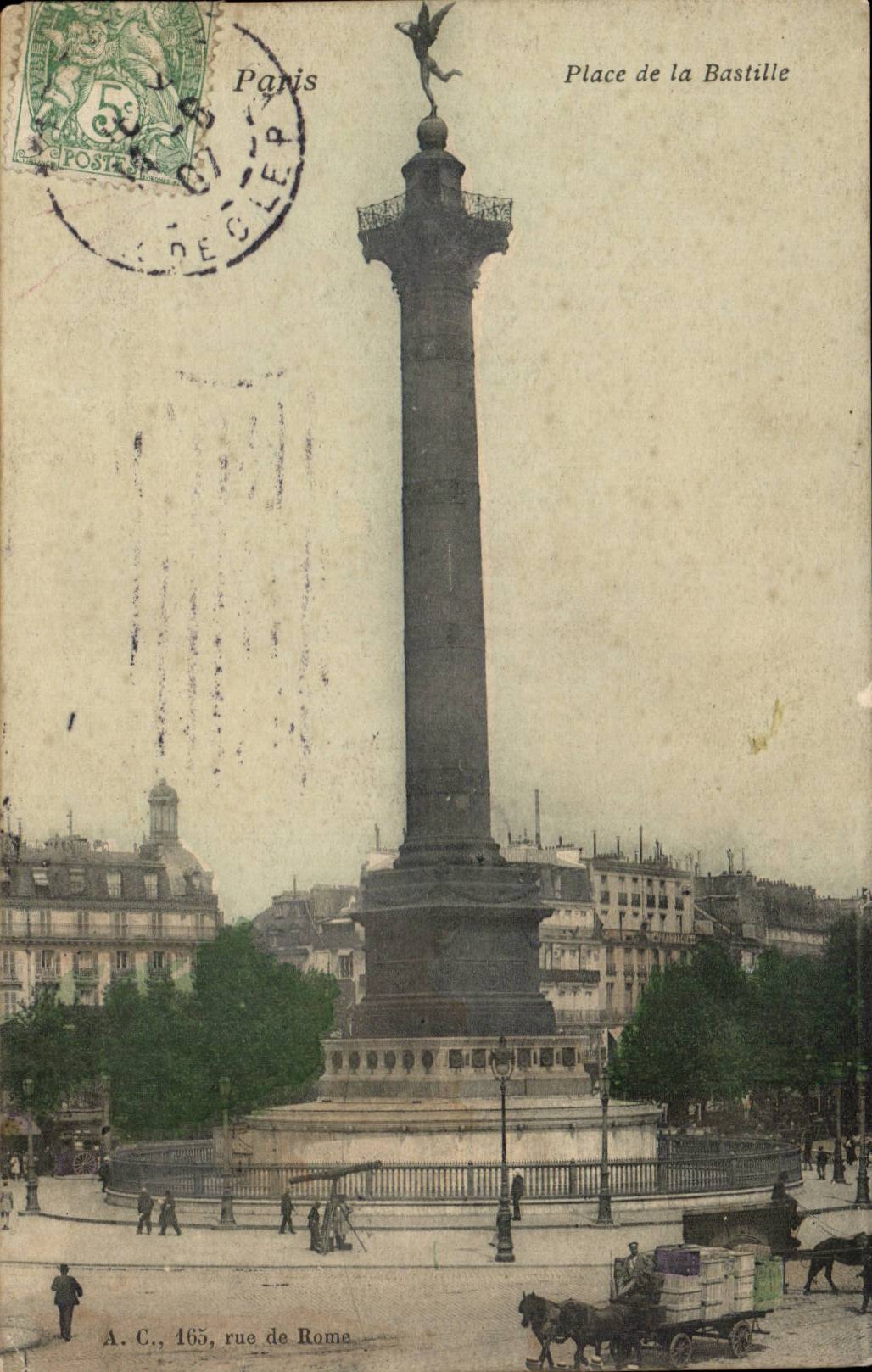 Paris - 11 - Place de la Bastille - CPA 