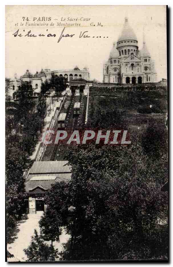 Paris - 18 - Le Sacre Coeur - Funiculaire - CPA 