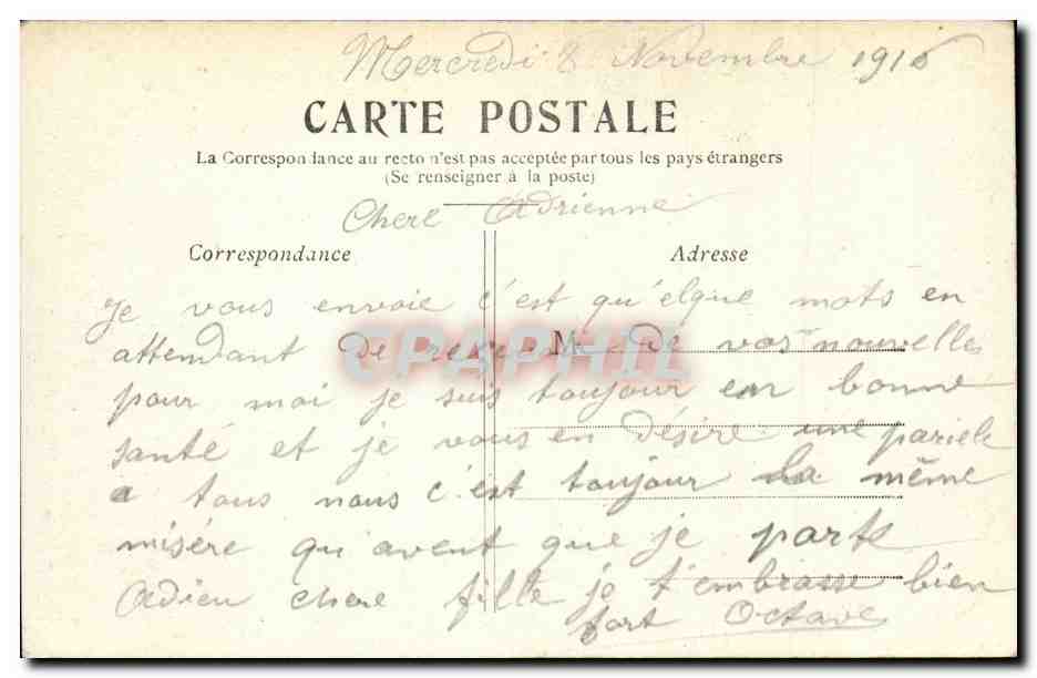 Paris - 10 Gare de l'Est - CPA  — Verso