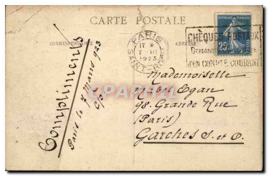 Paris - 4 - Hotel de Ville - La Salle des Seances du Conseil Municipal - CPA  — Rückseite