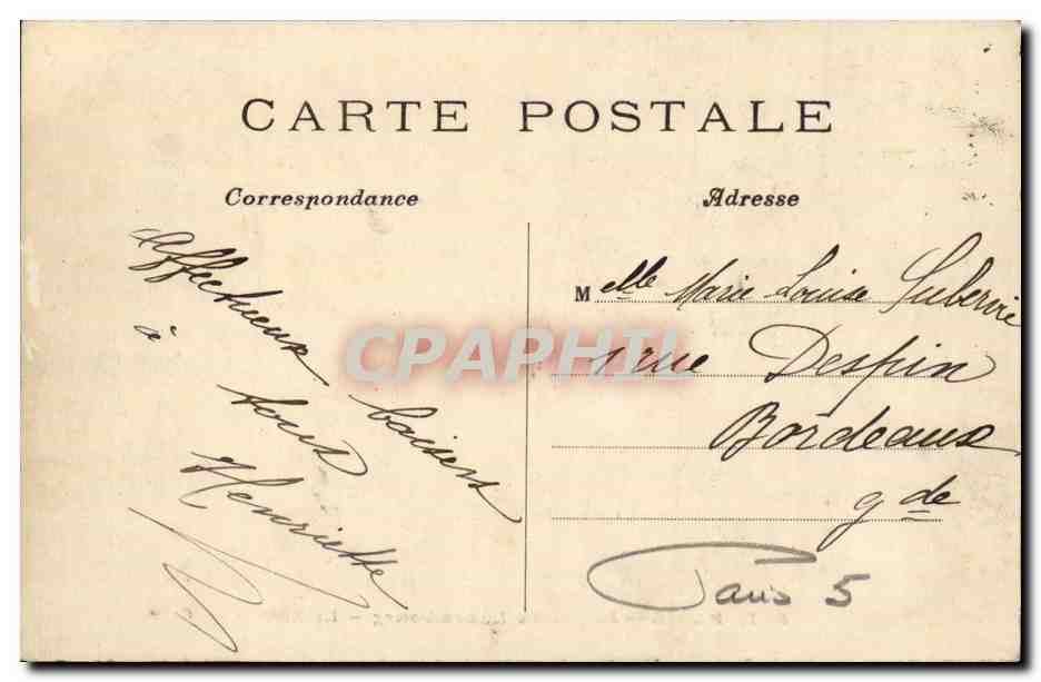 Paris - 6 - Jardin du Luxembourg - Le Bassin - enfant - CPA  — Rückseite