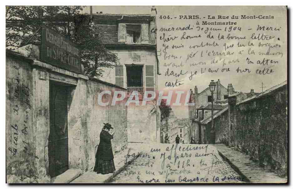 Paris - 18 - La Rue du Mont Cenis a Montmartre - 1904 CPA 