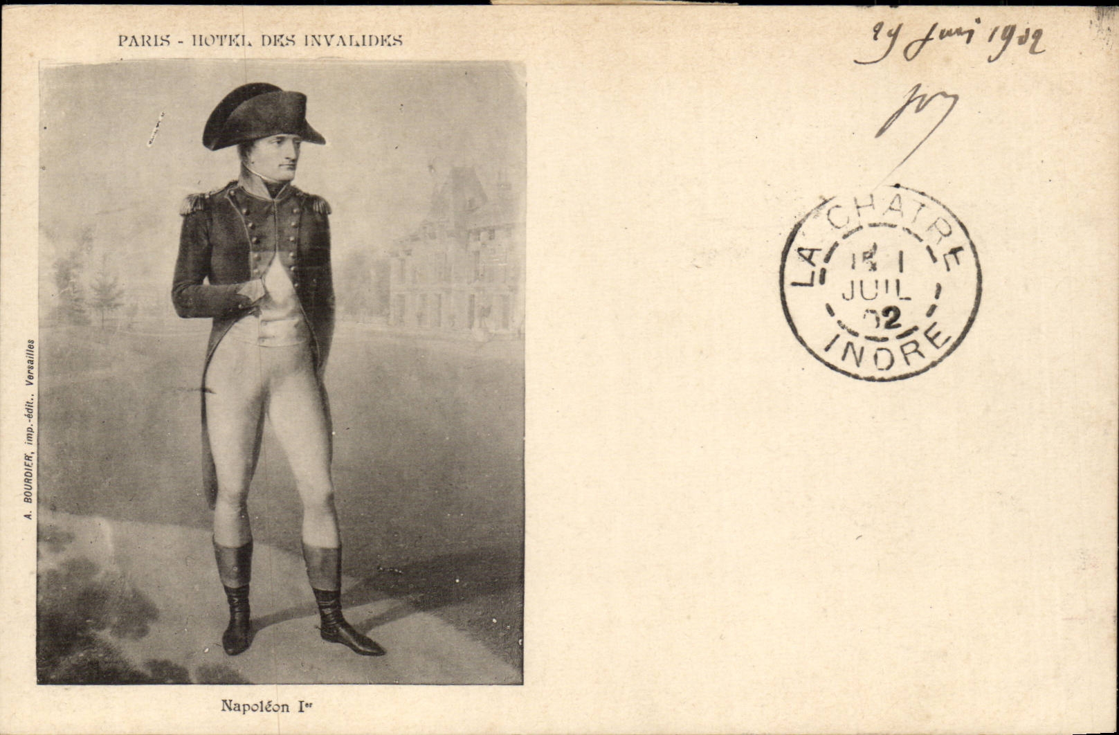 Paris - 7 - Hotel des Invalides - Napoleon - Handsome Portrait of Napoleon CPA 
