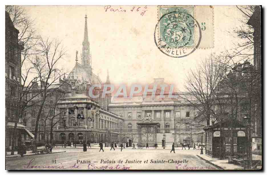 Paris - 1 - Palais de Justice et Ste Chapelle CPA 