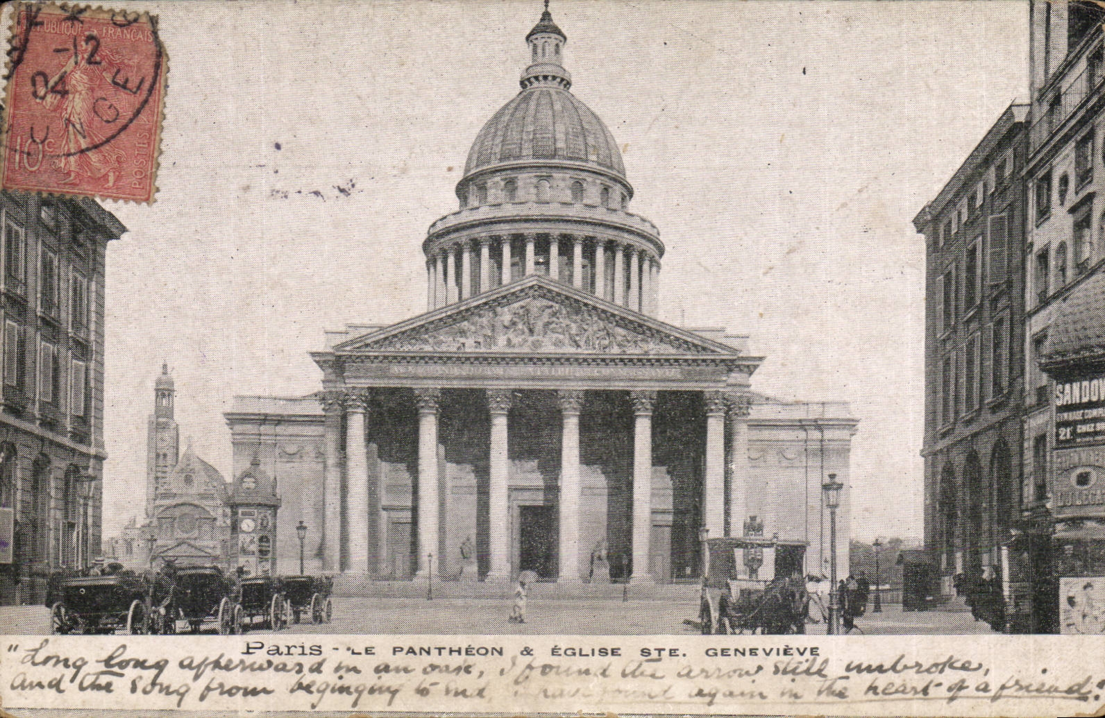 Paris - 8 - Pantheon et Eglise Ste Genevieve CPA 