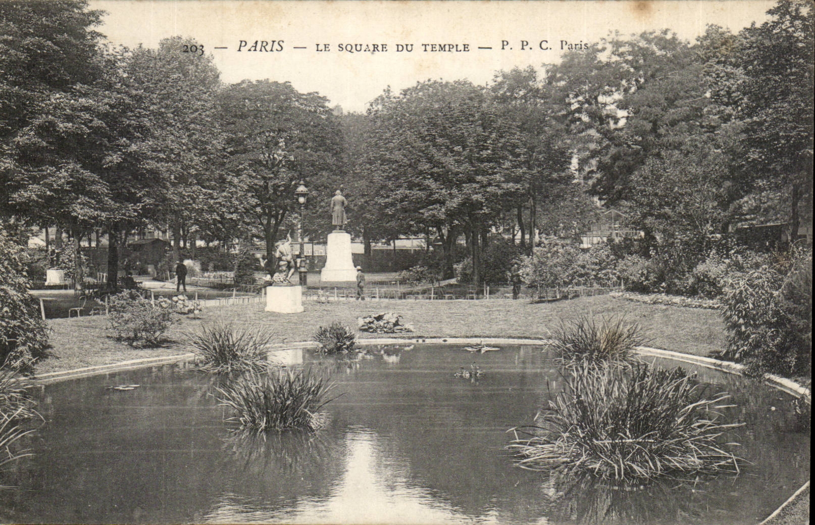 Paris - 3 - Le Square de Temple CPA - 