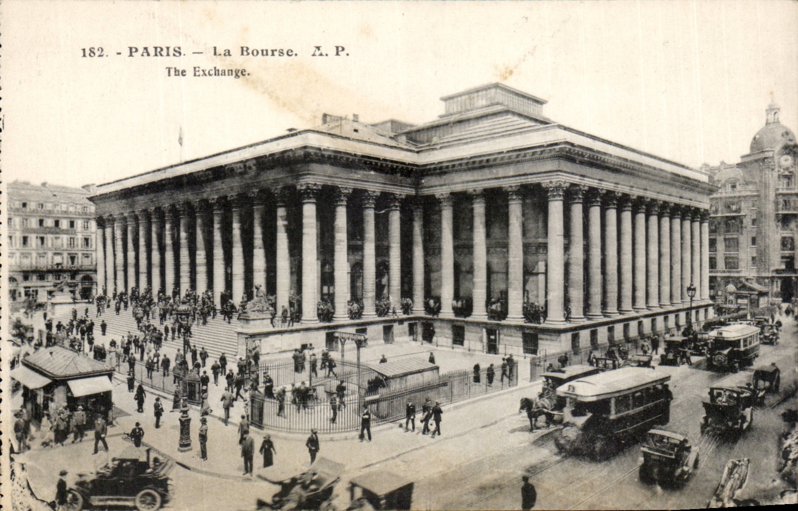 Paris - 2 - La Bourse - Stock Exchange CPA - 