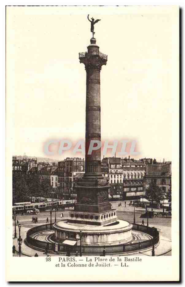 Paris - 11 - La Place de la Bastille - CPA 