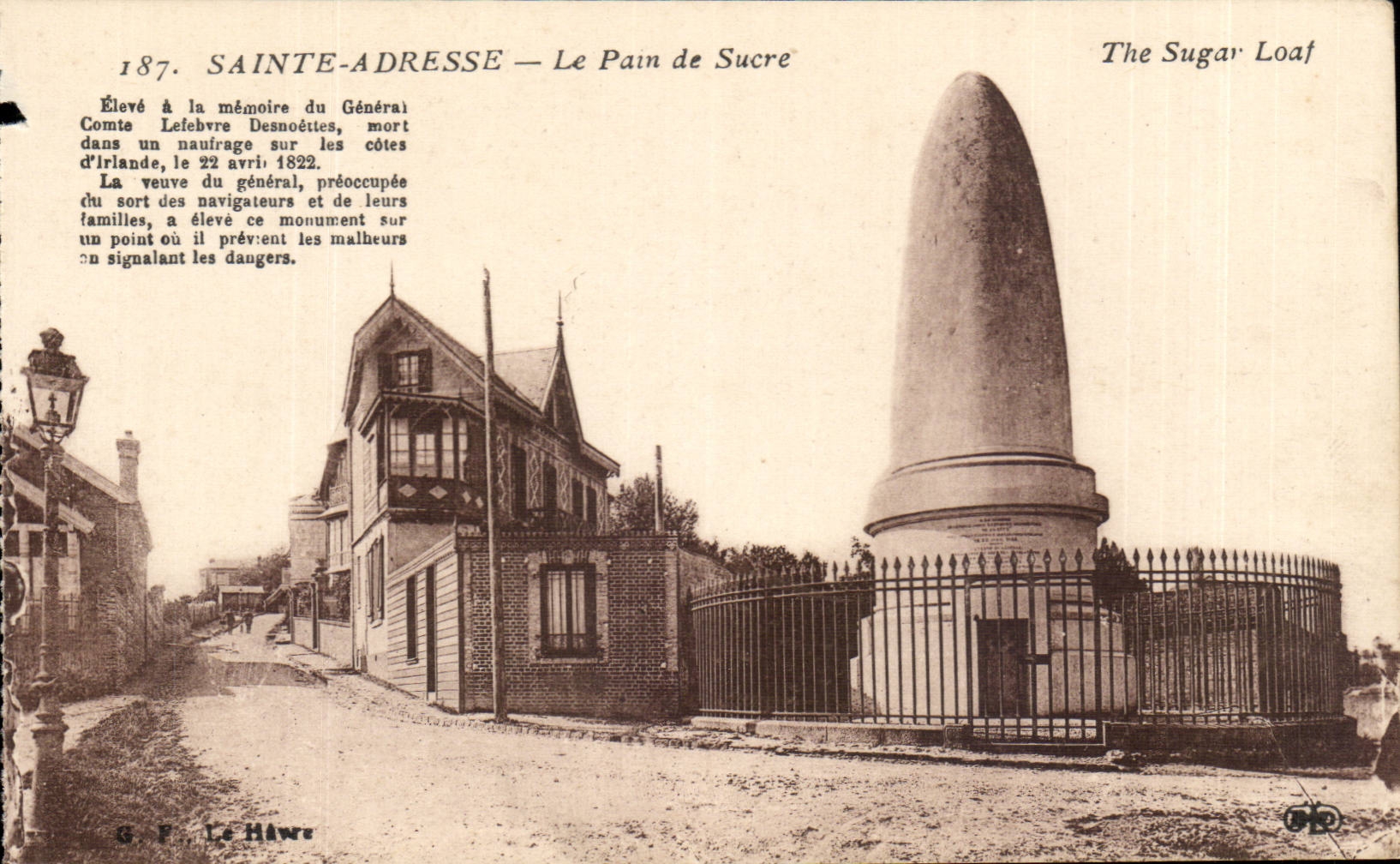 sainte Addresse - Le Pain de Sucre - The Sugar Loaf - CPA 
