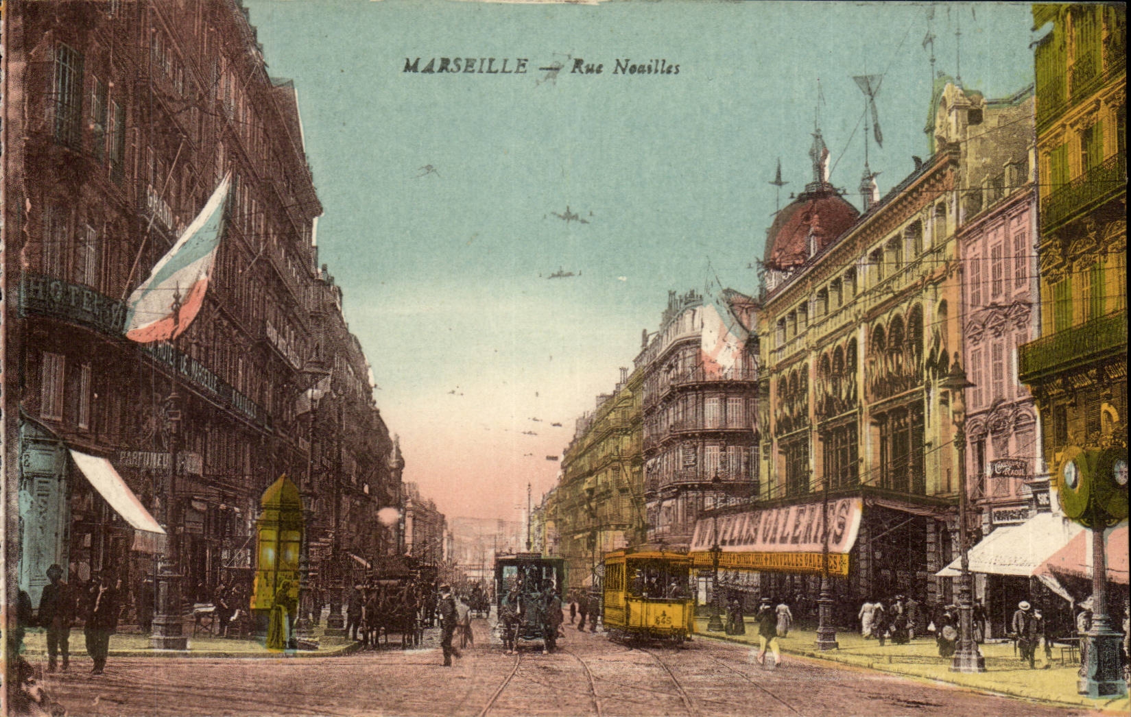 Marseille - Rue Noailles - tableau - painting - art - CPA 
