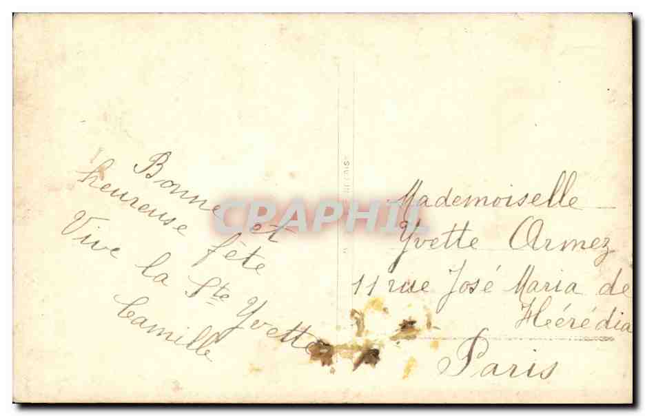 Jeune femme avec roses — photographie de studio — CPAPHIL — Verso