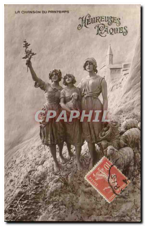 Fetes - Heureuses Paques - La Chanson du Printemps - CPA 