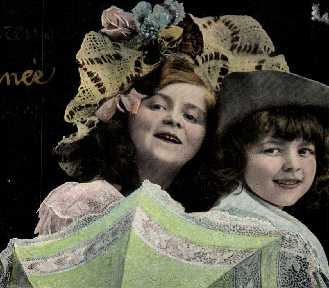 Fantaisie - Enfant - Two darling children - CPA 