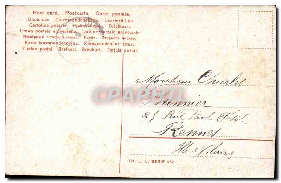 Fantaisie - Enfant - Two darling children - CPA  — Rückseite