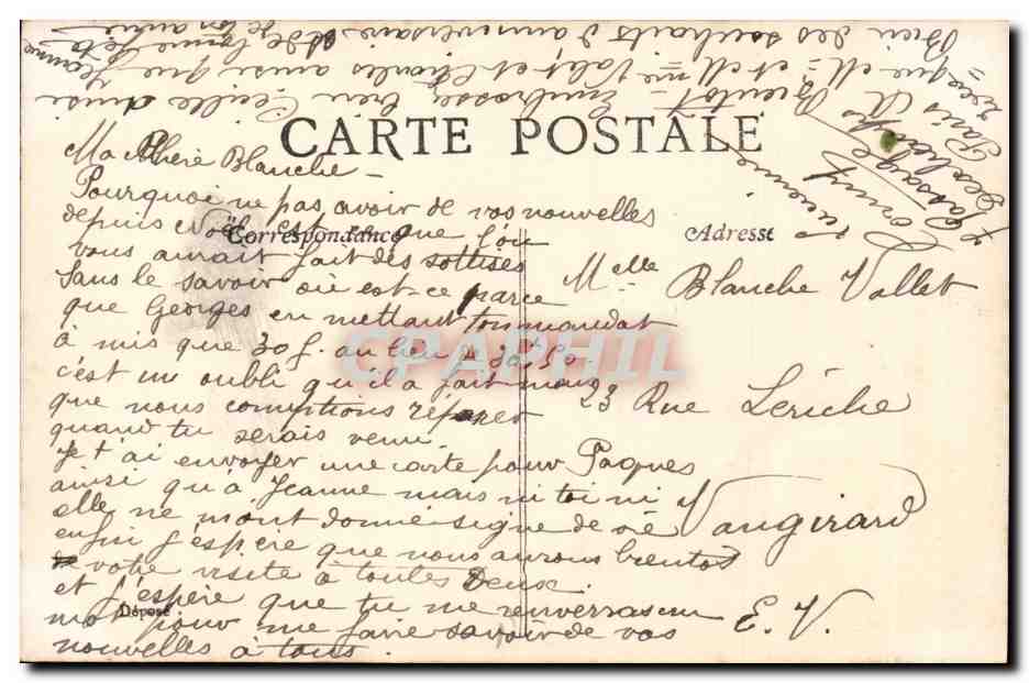 Fantaisie - Enfants - Young girl with sparkling smile Vive la sainte blanche - CPA  — Verso