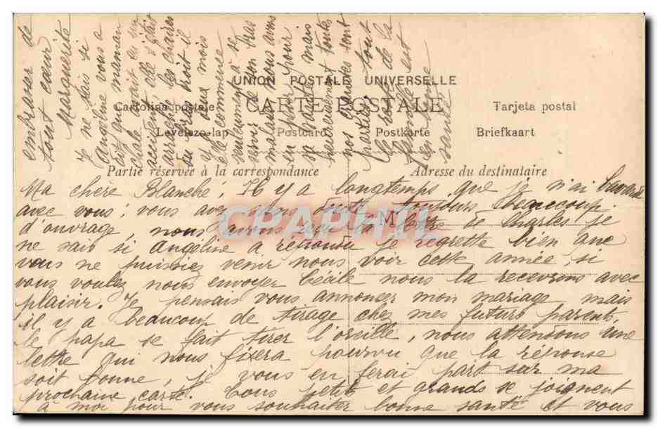 Femme tenant un bouquet de fleurs — Mille Tendresses — Lith. Nagmann, n°617 — Rückseite