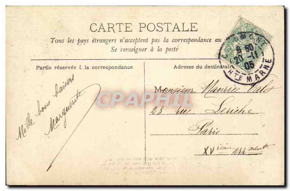 Fantaisie - Enfant - Child with basket of eggs - CPA  — Verso