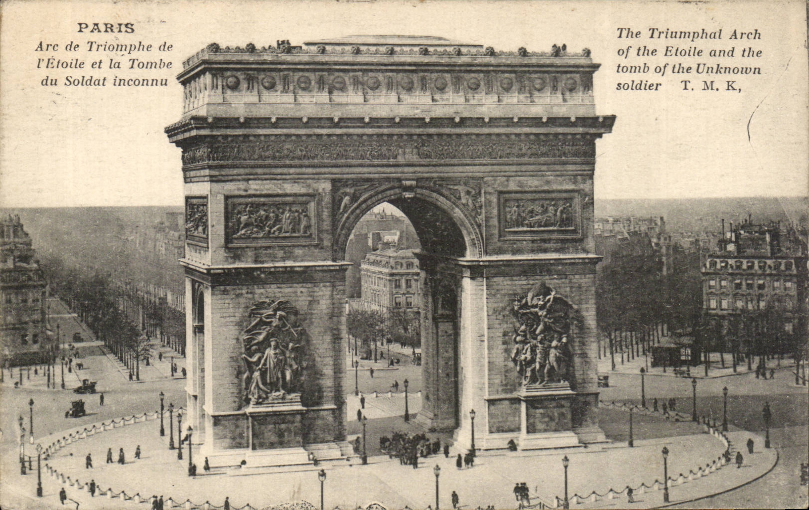 Paris - 8 - L'Arc de Triomphe de l'Etoile et la Tombe du Soldat Inconnu-- CPA 