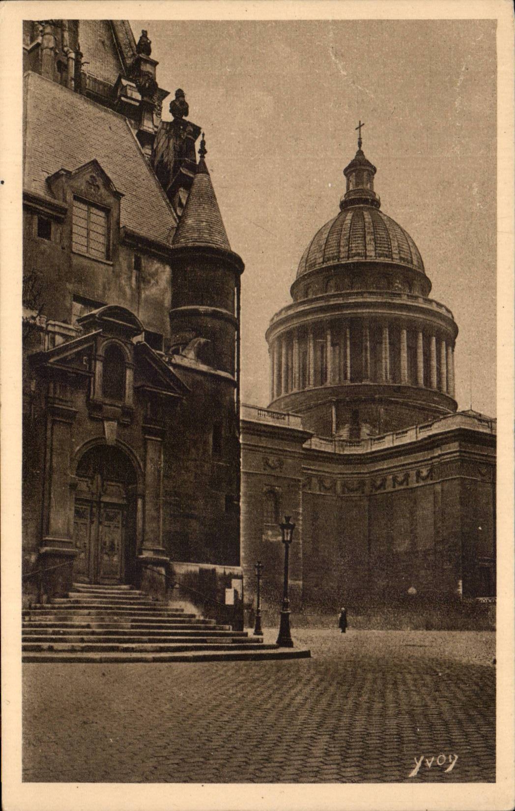 Paris - 5 - St Etienne du Mont et Dome de Pantheon - CPA 