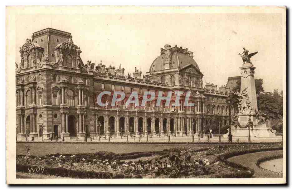 Paris - 1 - Jardin des Tuileries - Pavillon de Rohan et Monument de Gambetta - CPA 