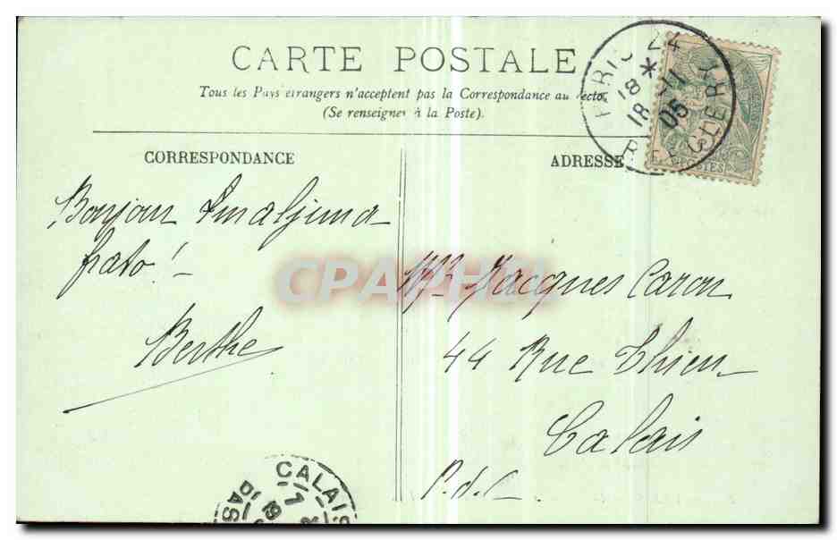 Paris - 18 - Le Boulevard Montmartre - CPA  — Rückseite