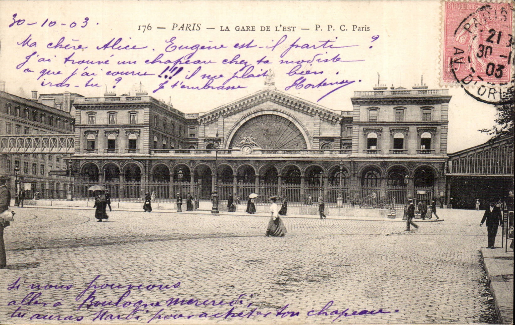Paris - 10 - La Gare de L'Est - CPA 