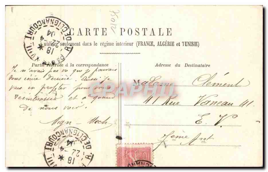 Paris - 12 - Gare de Lyon - CPA  — Rückseite