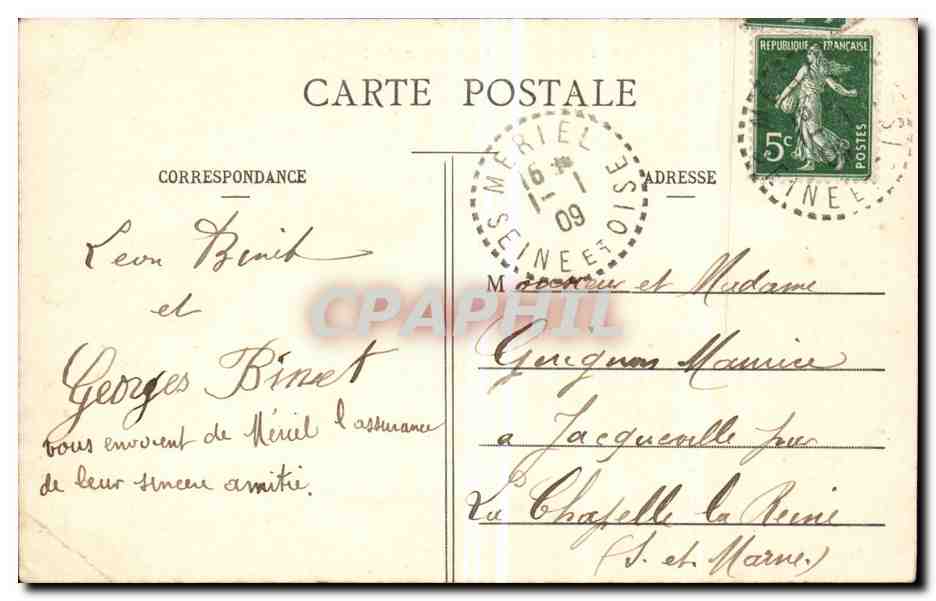 Paris - 10 - Gare du Nord - CPA  — Verso
