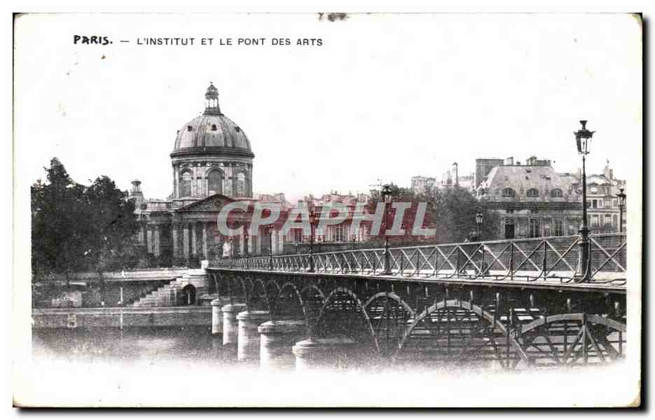 Paris - L'Institut et le Pont des Arts - CPA 