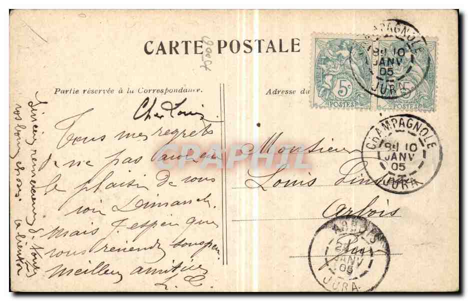 Paris - L'Institut et le Pont des Arts - CPA  — Verso