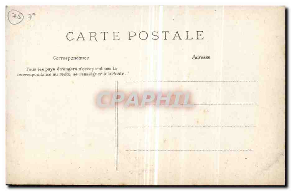 Paris - 1 - Chambre des Deputes - CPA  — Rückseite