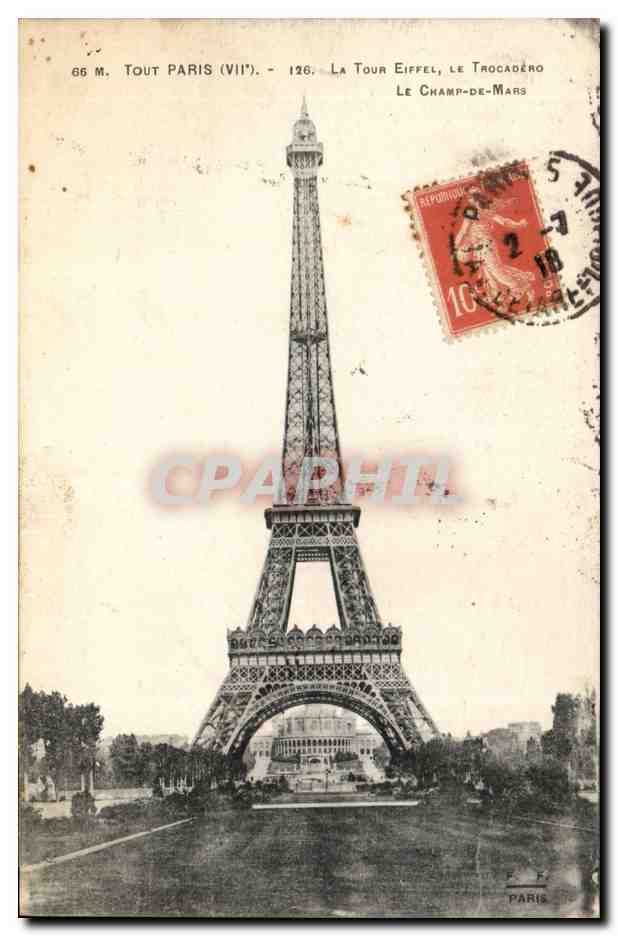 Paris - 7 - Tour Eiffel - Eiffel Tower - CPA 