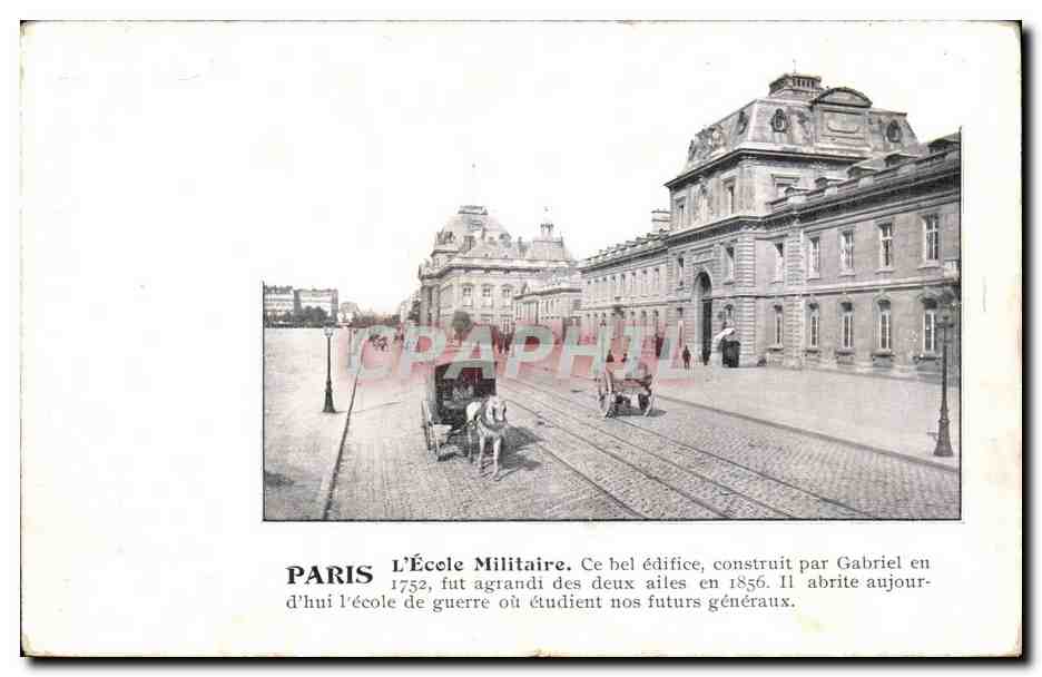 Paris - 7 - L'Ecole Militaire - cheval - horse - CPA 