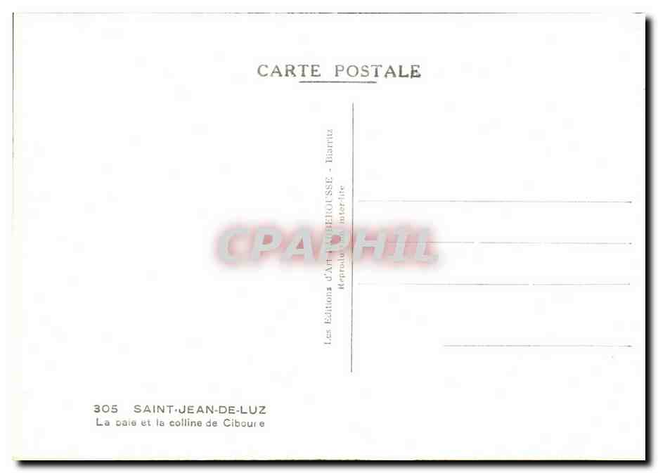 Saint Jean de Luz - Paquebot - steamer - CPA  — Verso