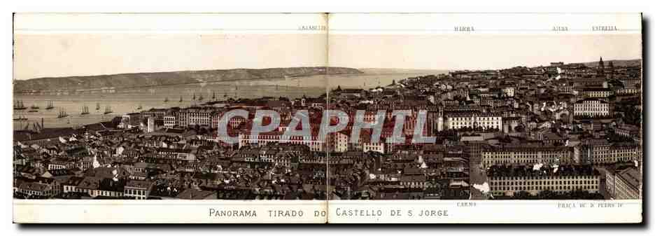 Panorama tirado do Castello de S Jorge — Porto — éditeur J. A. Jacas