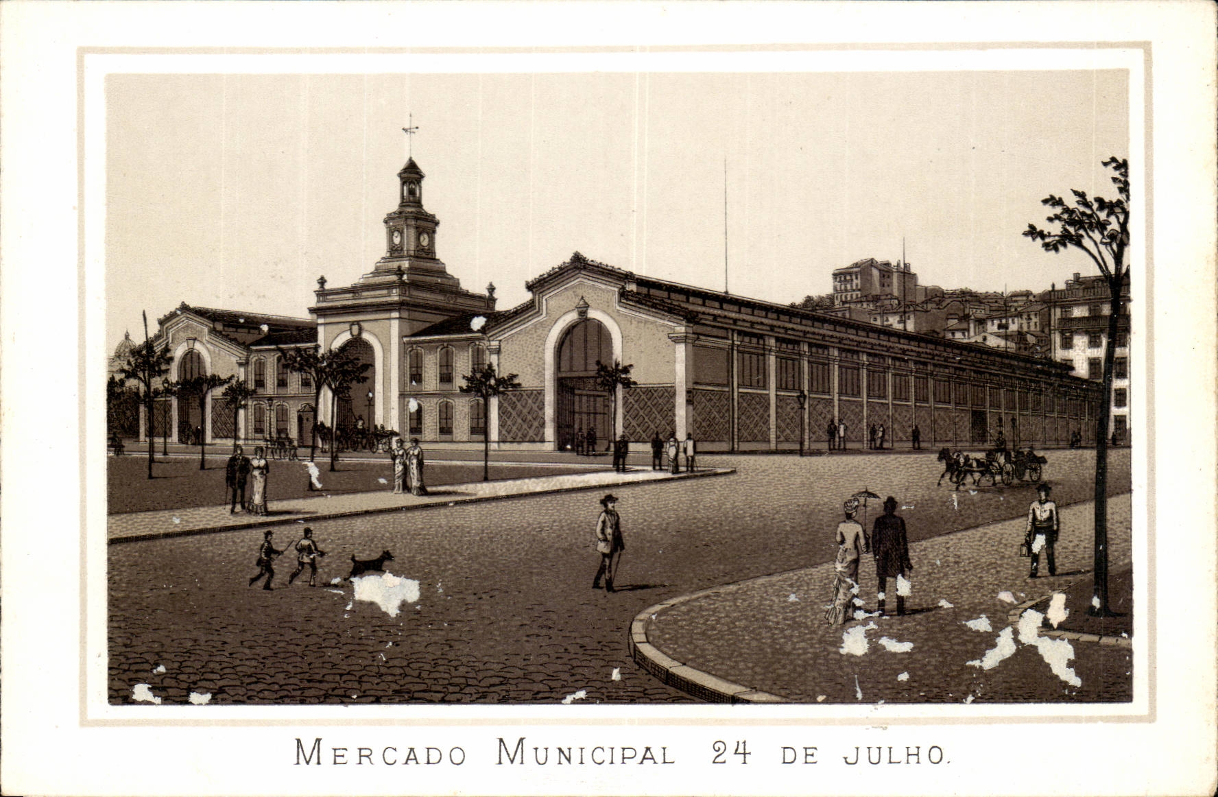 Mercado Municipal 24 de Julho — São Paulo — éditeur CPAPHIL, n° de série non visible