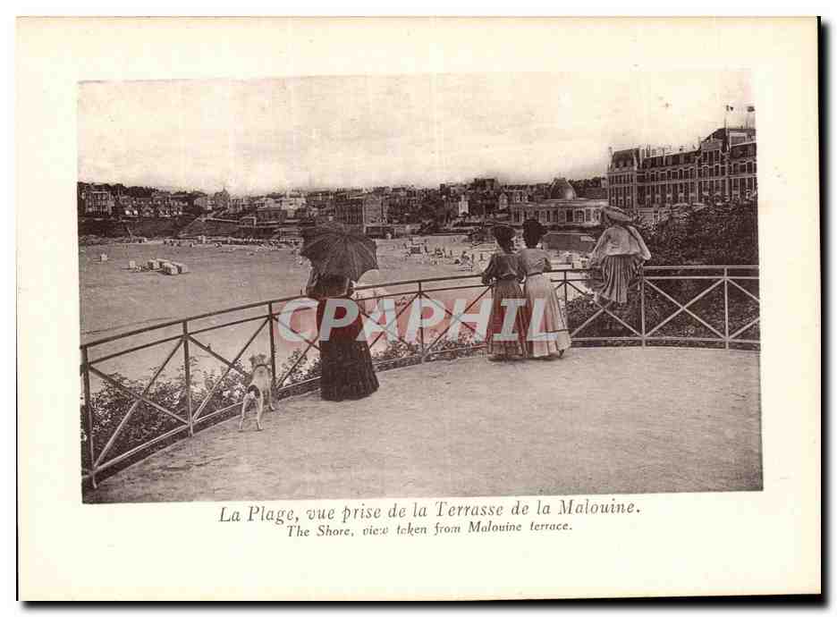Dinard CPA La plage vue prise de la terrasse de la Malouine