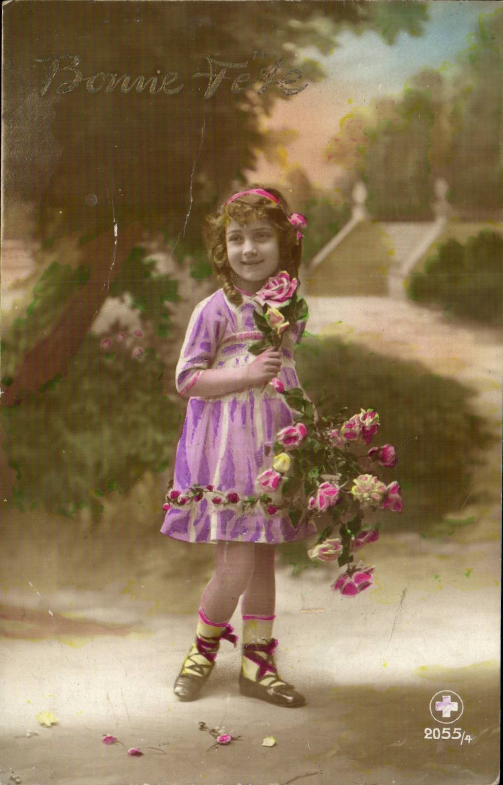 Fantaisie - ENfant - Fille - Smiling Little Girl - ange Angel CPA 