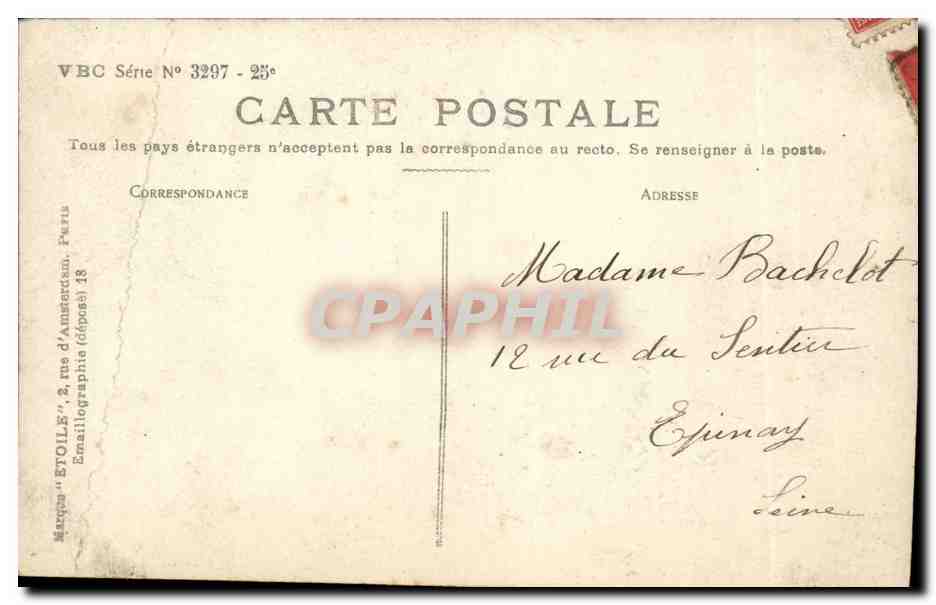 Fantaisie - Enfant - Fille - Little Girl with roses in curly hair - CPA  — Verso