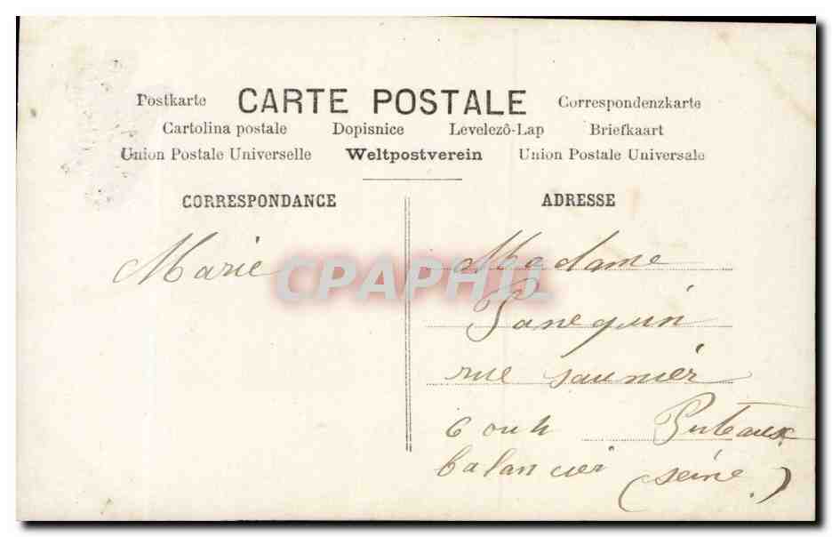 Joven mujer con abrigo de piel — Buena Año — ARS Paris 224 — Reverso