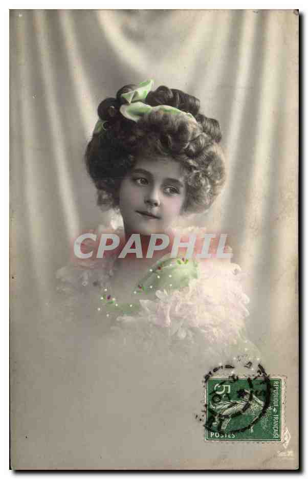 Fantaisie - Enfants - Little Girl with womans updo - - CPA 