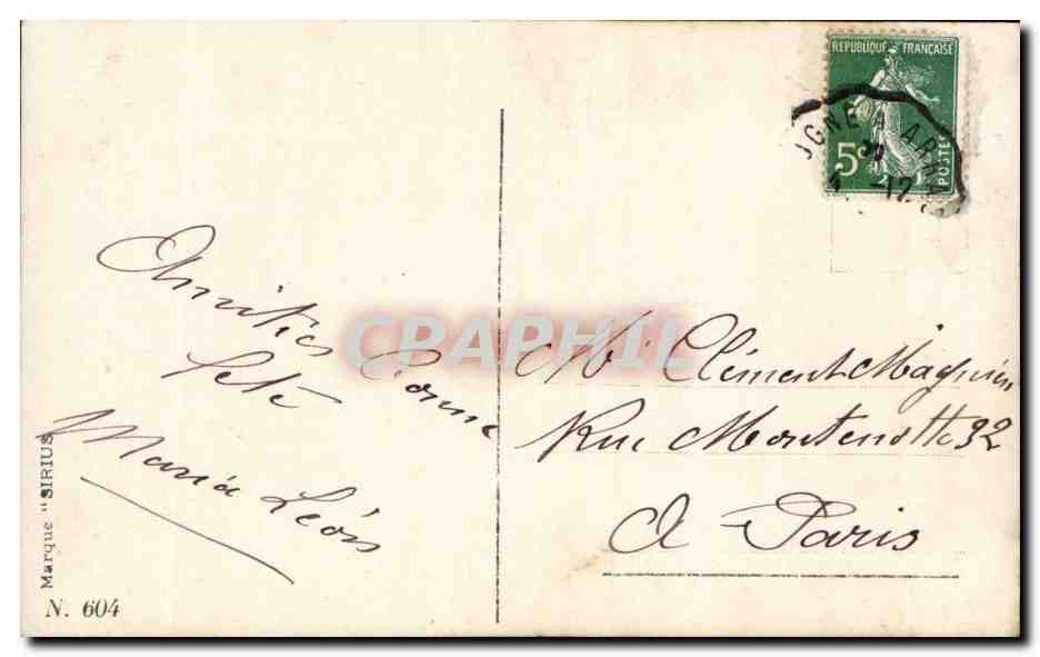 Fantaisie - Femme - Woman with bouquet of flowers - CPA  — Verso