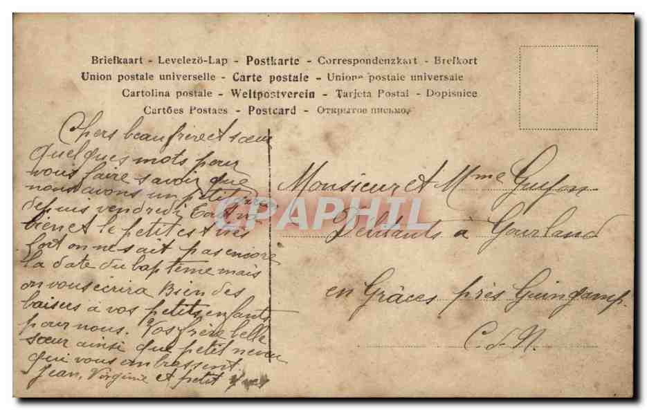 Petite fille tenant une poupée — Génech, série 375/2 — Rückseite