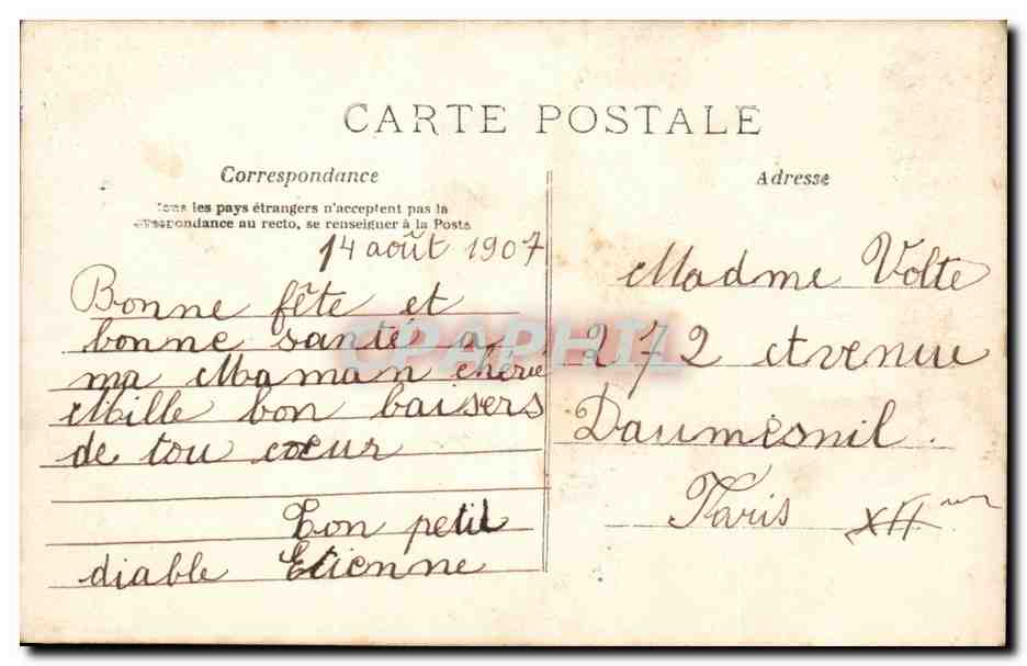 Fantaisie - Enfant - Charmantes fleurs parlez pour moi - Adorable little girl - CPA  — Rückseite