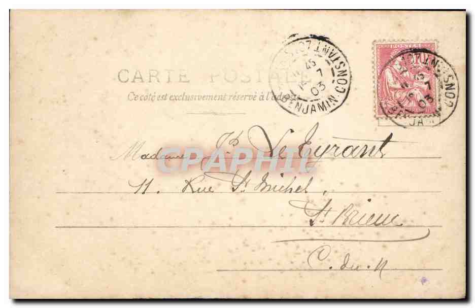 Paris - 1903 - Le Palais du Luxembourg CPA  — Rückseite