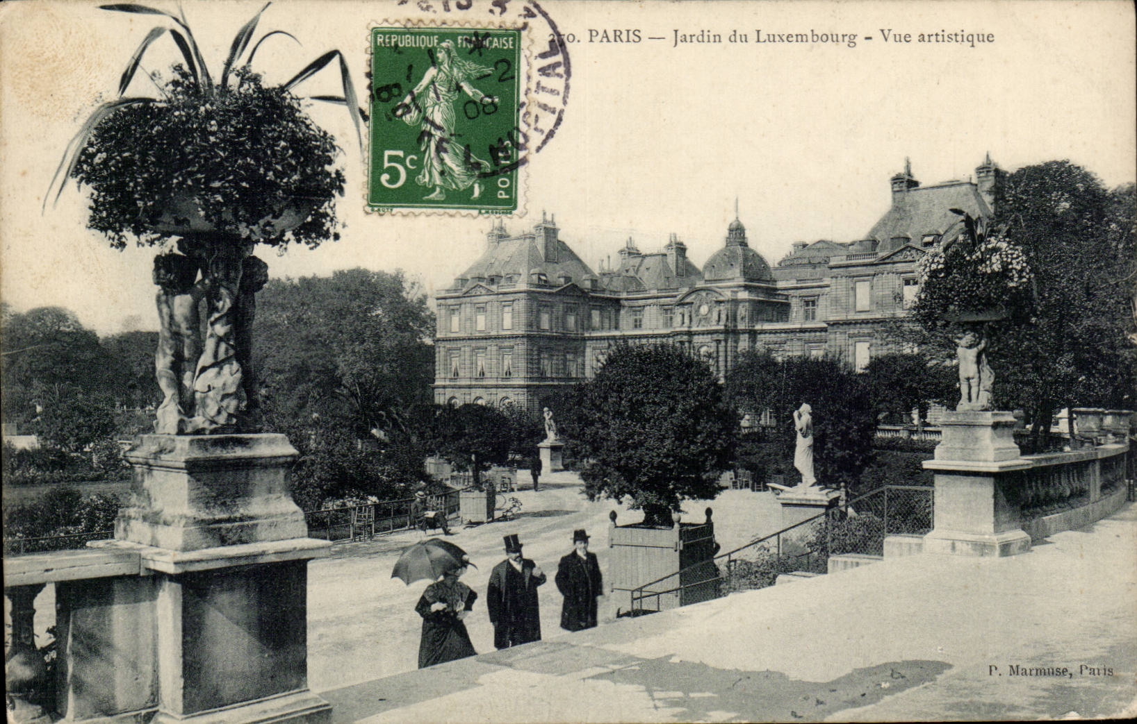 Paris - 6 - Jardin du Luxembourg - Vue Artistique CPA 