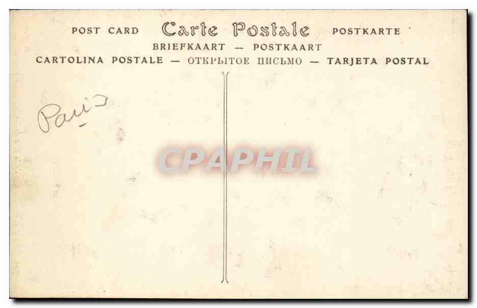 Paris - 7 - Fontaine de la Rue de Grenelle CPA  — Verso
