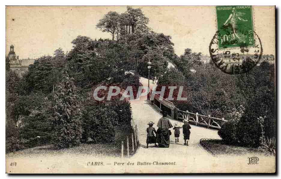 Paris - 19 - Parc des Buttes Chaumont - enfants CPA 