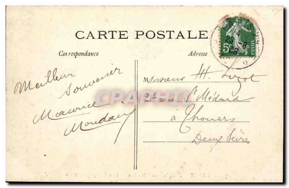 Paris - 5 - Jardin des Plantes - Les Hippopotames - CPA  — Rückseite