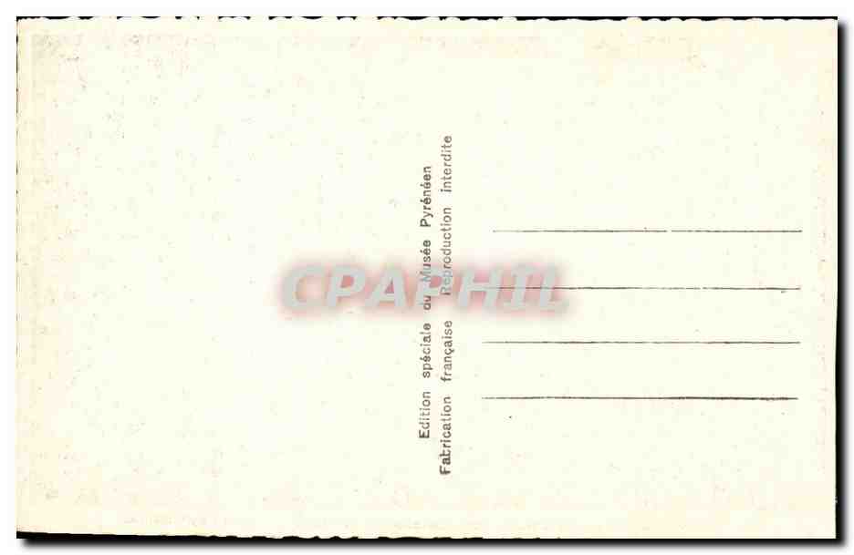 Lourdes - Le Chateau Fort - Reproduction miniature de maisons pyreneennes - CPA  — Verso